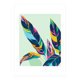 Dopamine Botanical, Colorful Tropical Banana Leaves, Plants Jungle Eclectic Contemporary, Bohemian Nature Forest (Print Only) thumbnail