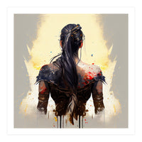 Warrior Woman From Behind (Print Only)
