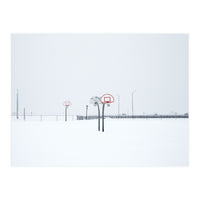 Snow-covered Basketball court (Print Only)