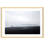Family walking on the black sand beach - Iceland thumbnail