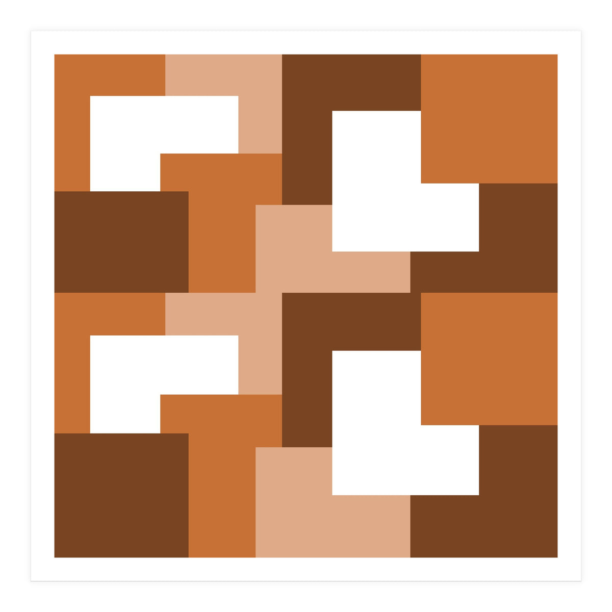 Brown Abstract Square Tiles (Print Only)