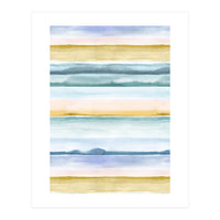 Relaxing Calm Stripes Blue Yellow (Print Only)