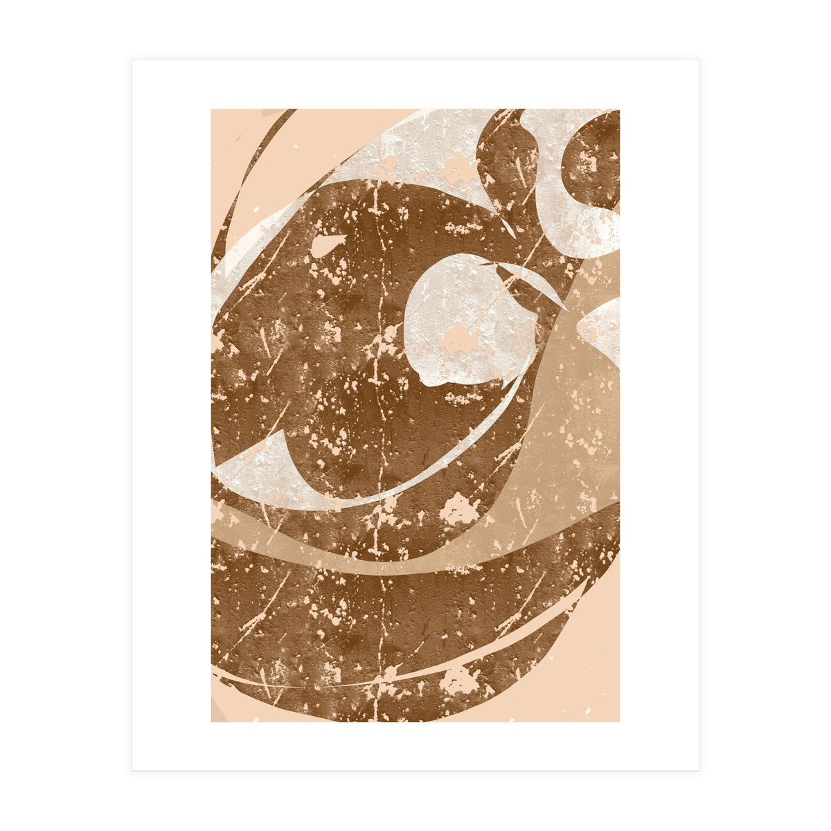 Brown Abstract Clash (Print Only)