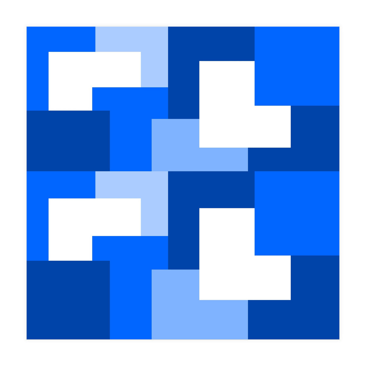 Blue Abstract Square Tiles (Print Only)