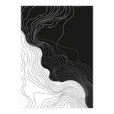 Abstract Black And White Wavy Lines Flowing  (Print Only) thumbnail