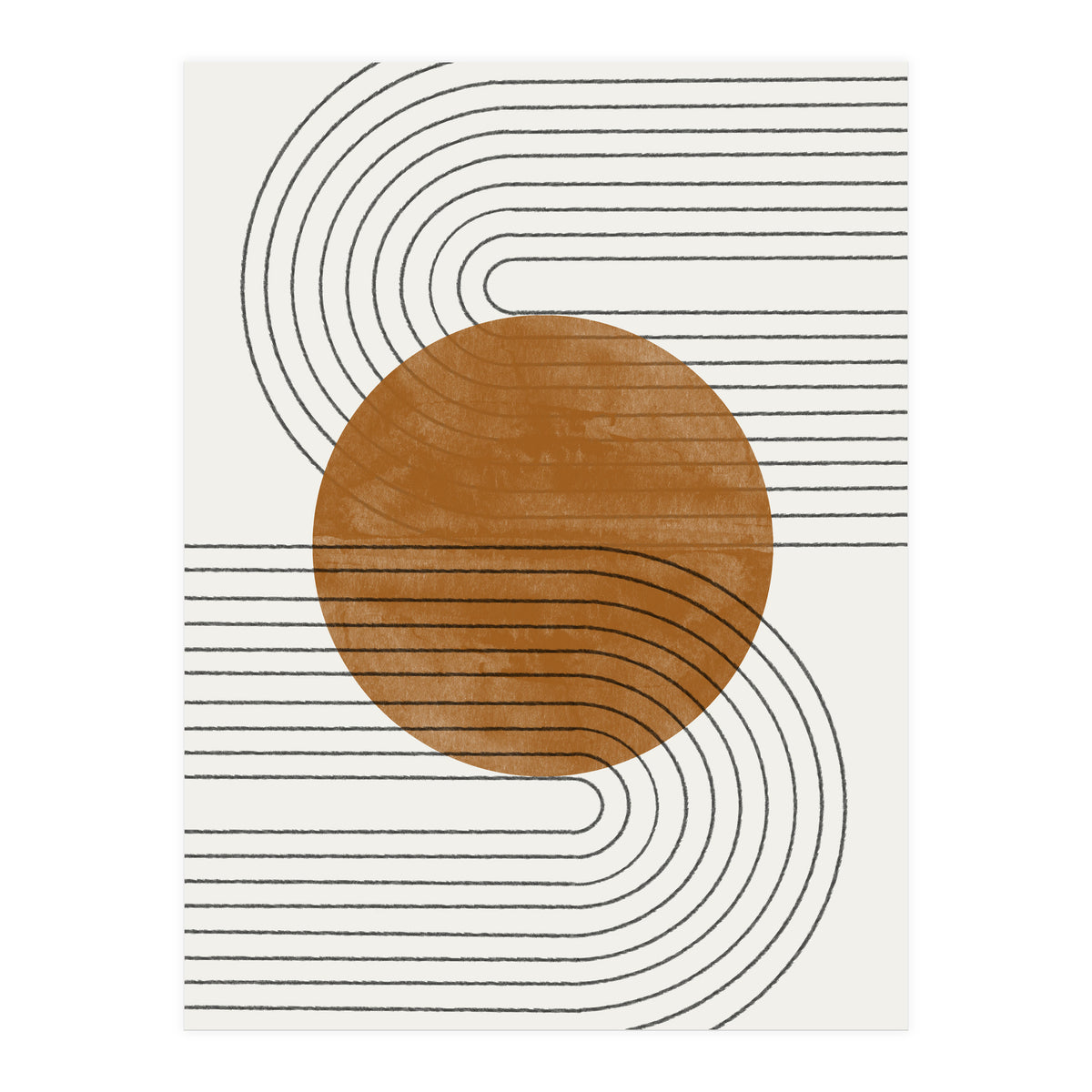 BROWN MINIMALIST MOON (Print Only)