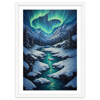 Ethereal Northern Lights: Arctic Winter Valley