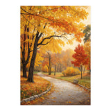 Original Autumn Park Landscape Oil Painting Style (Print Only) thumbnail
