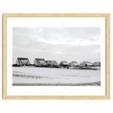Snow covered houses on the hill thumbnail