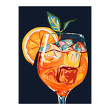 Hawaiian Cocktail, Fresh Orange Fruity Mimosa, Pop Of Color Food Bohemian Eclectic Modern Drink (Print Only) thumbnail