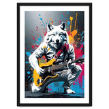 Wolf playing guitar, graffiti thumbnail