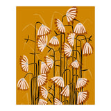 Linocut Flower Meadow Mustard Yellow (Print Only) thumbnail
