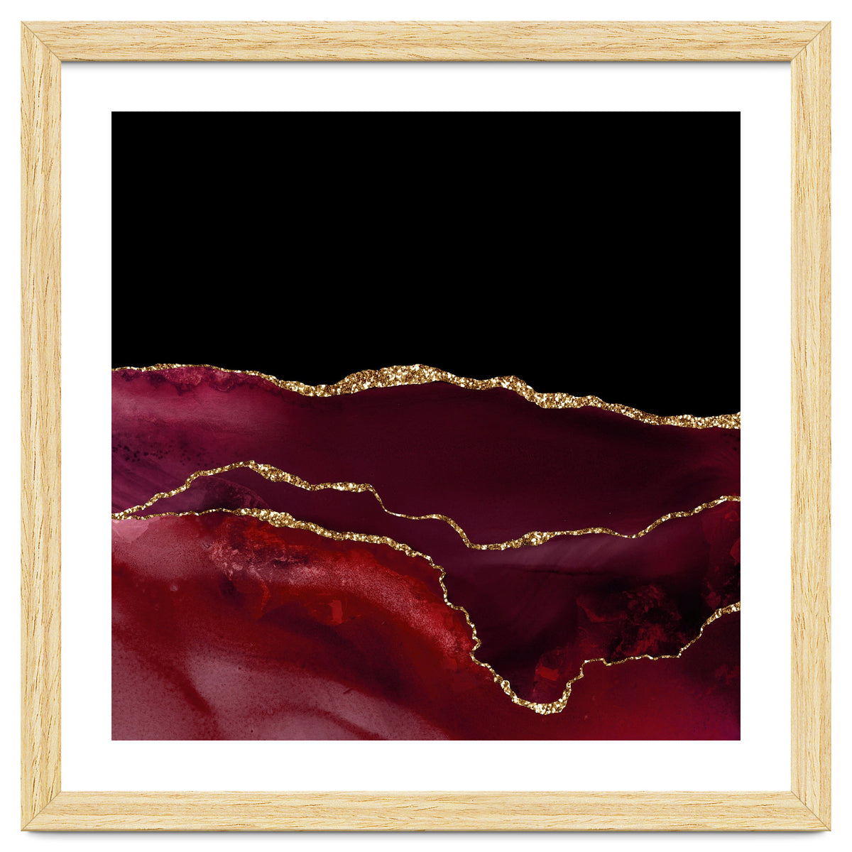 Burgundy & Gold Agate Texture 07