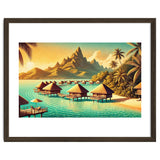 Vintage Bora Bora Poster, French Polynesia thumbnail