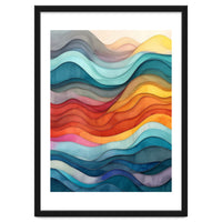Abstract Layered Wave Landscape