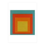 JOSEF ALBERS - HOMAGE TO THE SQUARE GREEN RED YELLOW ORANGE  (Print Only) thumbnail