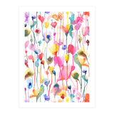 Watercolour Colourful Wild Flowers (Print Only) thumbnail