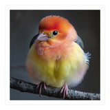 Beautiful Bird With Vibrant Orange And Yellow Plumage (Print Only) thumbnail