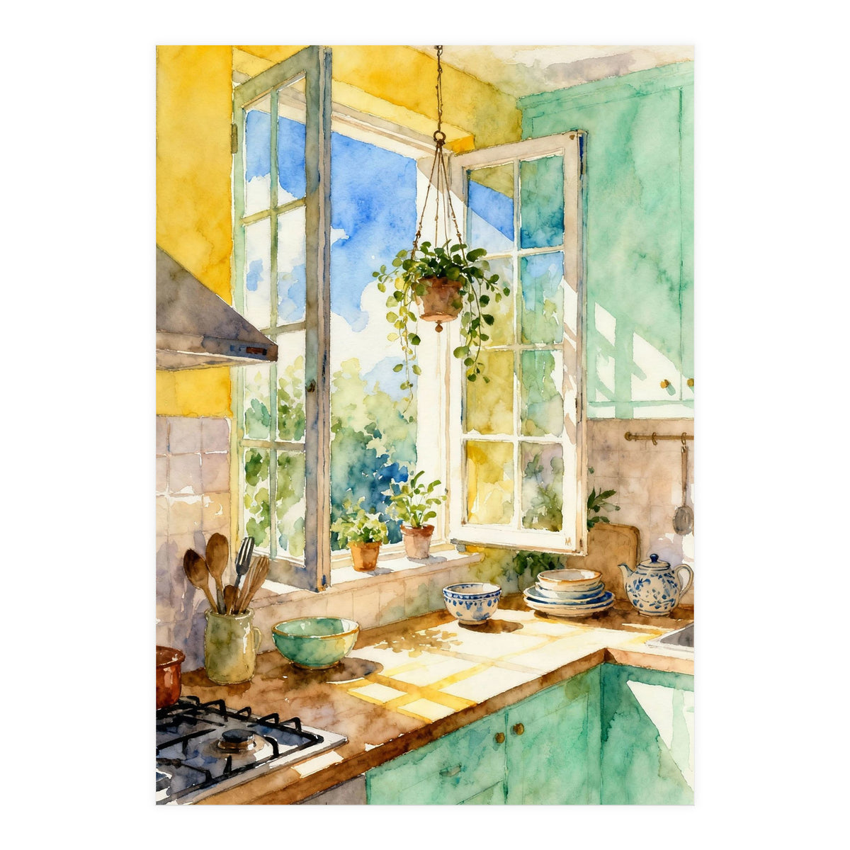 Matisse Inspired Kitchen Room (Print Only)