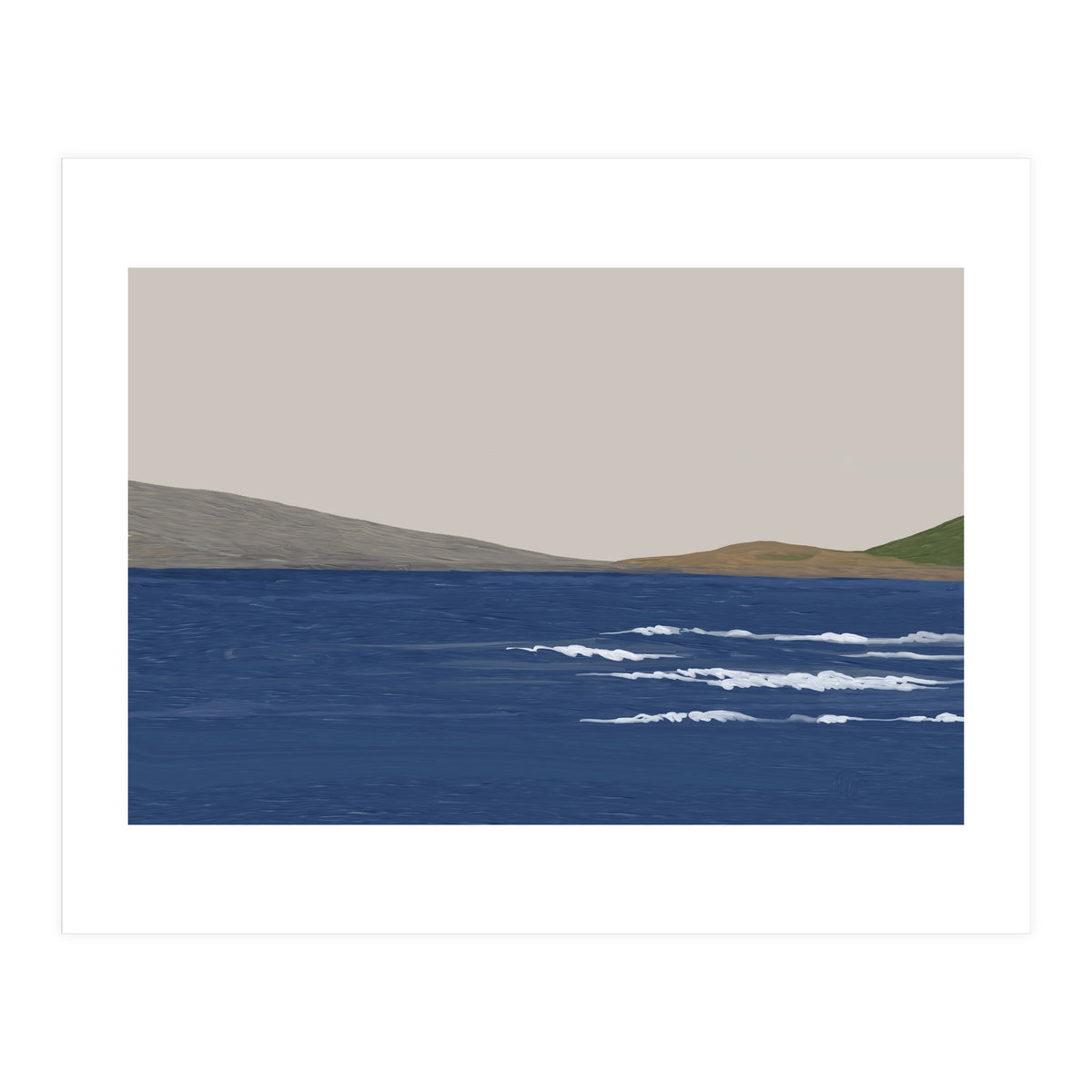 Deep Blue Sea oil painting (Print Only)