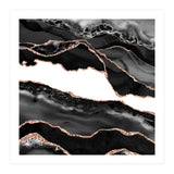 Black & Rose Gold Agate Texture 06  (Print Only) thumbnail