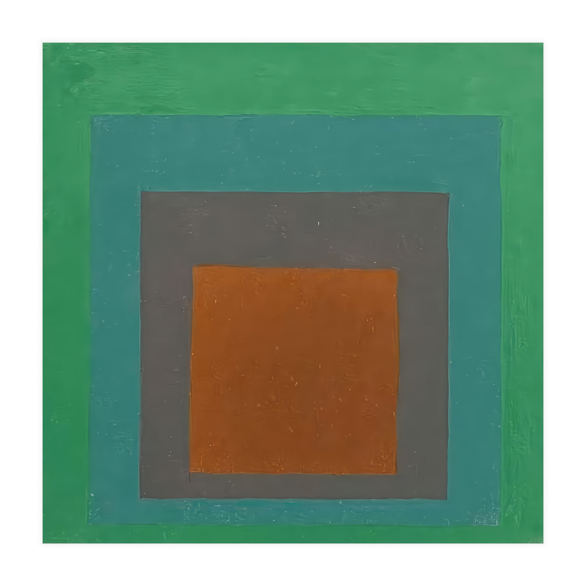 JOSEF ALBERS - HOMAGE TO THE SQUARE GREY BROWN GREEN (Print Only)