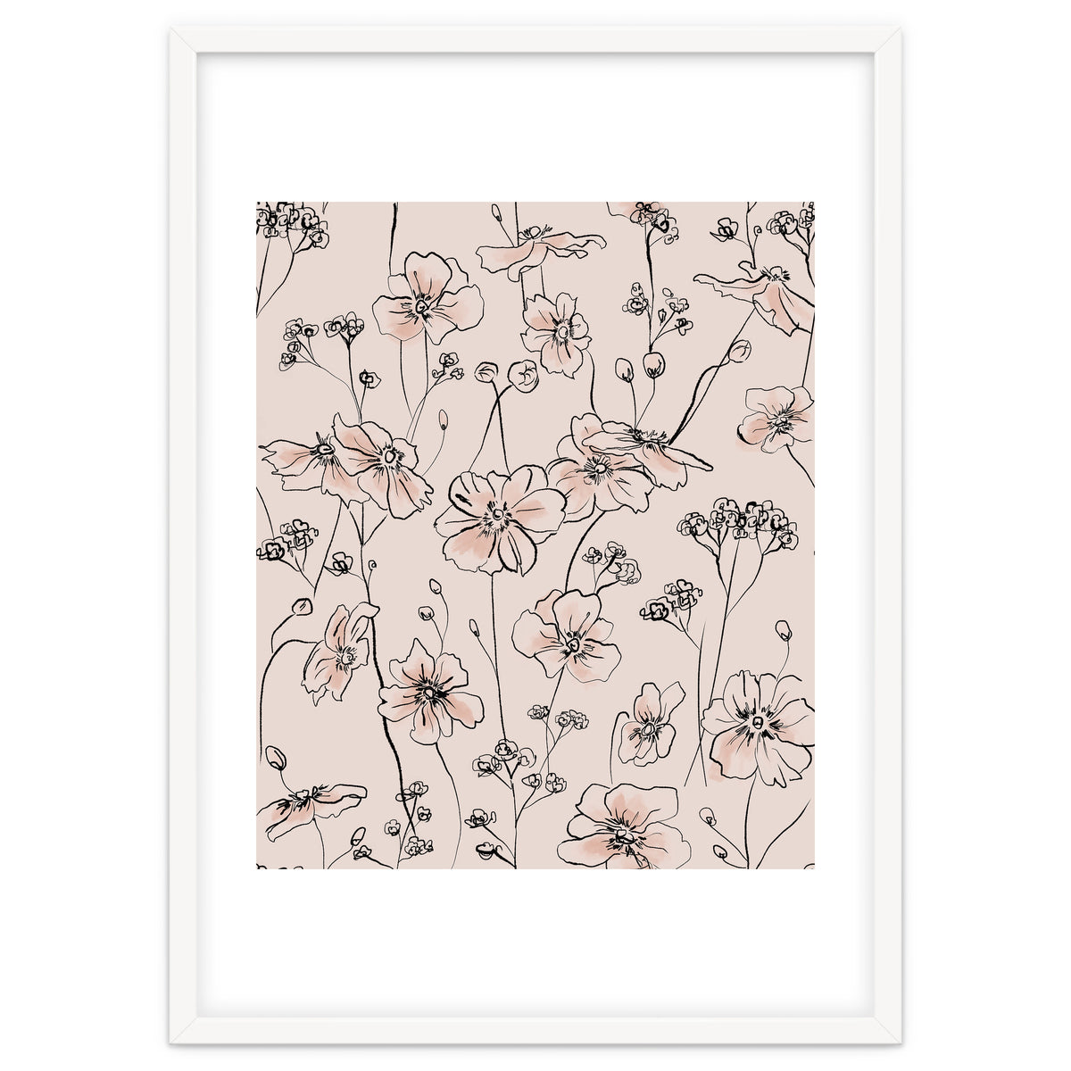 Wild Roses Floral Pattern