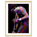 Miles Davis American Jazz Trumpeter Legend Colorful Art thumbnail