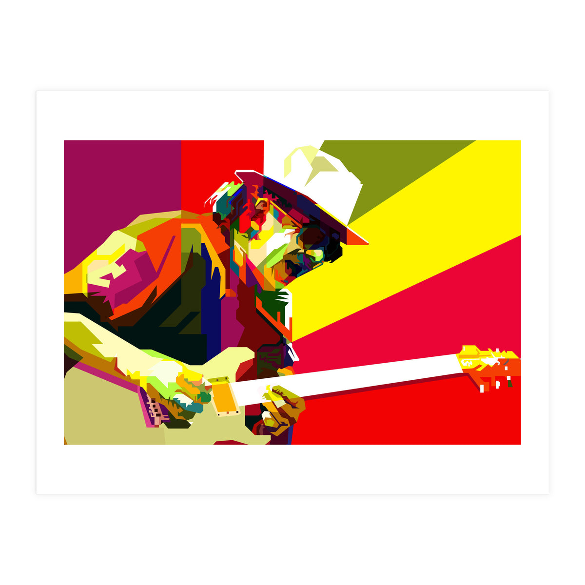 Carlos Santana Latin Guitarist Pop Art Wpap (Print Only)