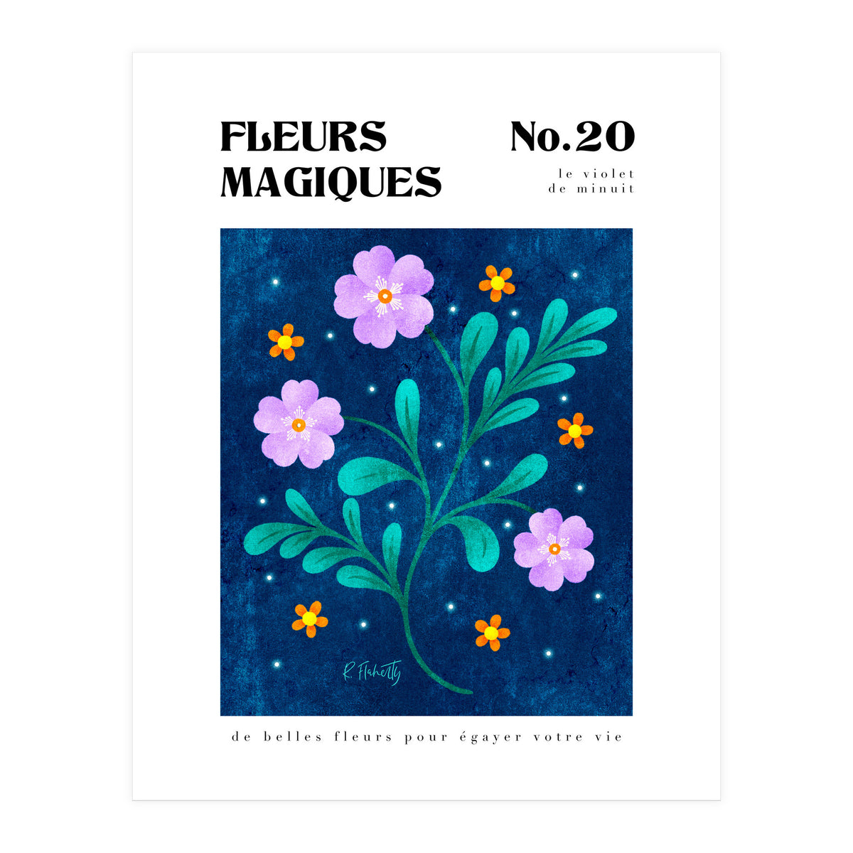 Magical Flowers No.20 Midnight Purple (Print Only)