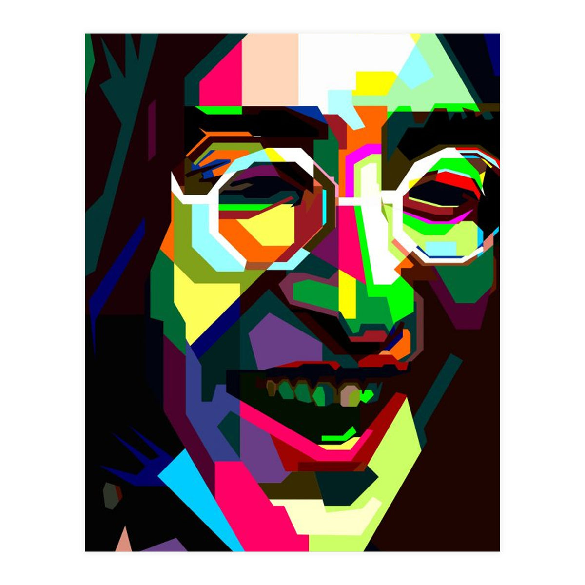 John Lennon English Rock And Roll Pop Art Wpap (Print Only)