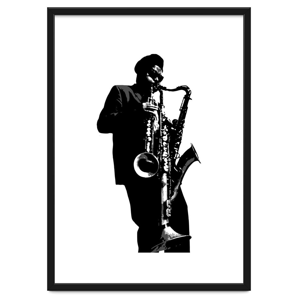 Rahsaan Roland Kirk Jazz Music Legend in Grayscale