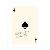 Ace of Spades Motivational Card Print, What If It All Works Out Poster (Print Only) thumbnail