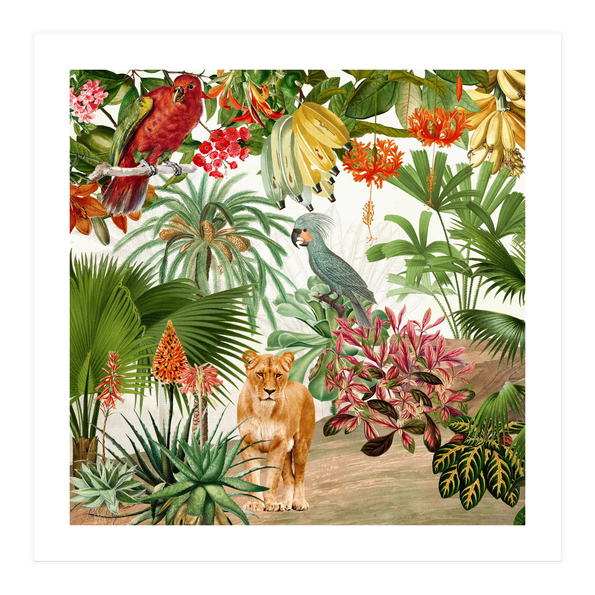 Vintage Tropical Jungle Paradise (Print Only)