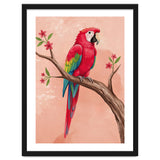 Red Macaw Parrot Bird Forest thumbnail