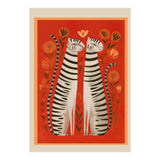 Striped Cat Pair (Print Only) thumbnail