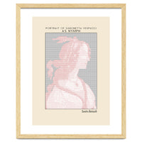 Portrait of Simonetta Vespucci as Nymph – Sandro Botticelli (ascii art)