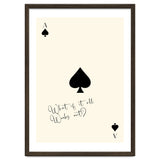 Ace of Spades Motivational Card Print, What If It All Works Out Poster thumbnail