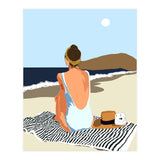 No Posting, No Liking, Just Living, Solitude Solo Woman Travel, Boss Lady Beach Ocean Sea, Summer Tan Bohemian (Print Only) thumbnail