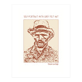 Self Portrait With Grey Felt Hat – Vincent Van Gogh (Print Only) thumbnail