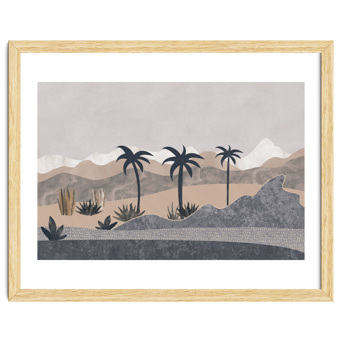 Abstract Landscape Palm Oasis