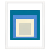 JOSEF ALBERS - HOMAGE TO THE SQUARE: BLUE WHITE GREY thumbnail