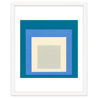 JOSEF ALBERS - HOMAGE TO THE SQUARE: BLUE WHITE GREY