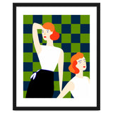 Moods, Checkers Girl Friends Chic Chess, Modern Bohemian Eclectic Woman Girl Boss, Bff Fashion Style thumbnail