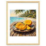 Tropical Mango Beach Oil Painting thumbnail