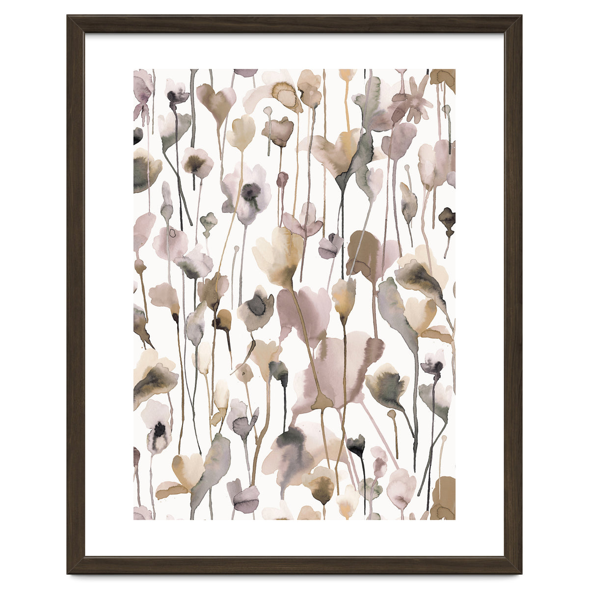 Watercolour Terracotta Wild Flowers