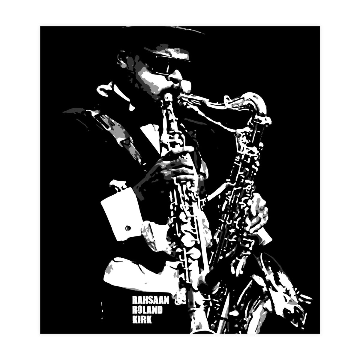 Rahsaan Roland Kirk American Jazz Multi-Instrumentalist (Print Only)