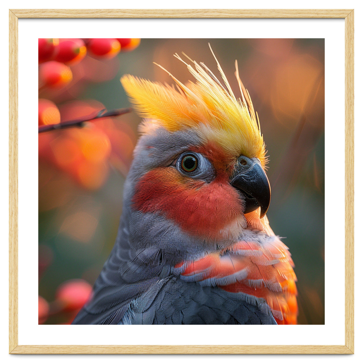 Close Up Portrait Of A Cockatiel Bird
