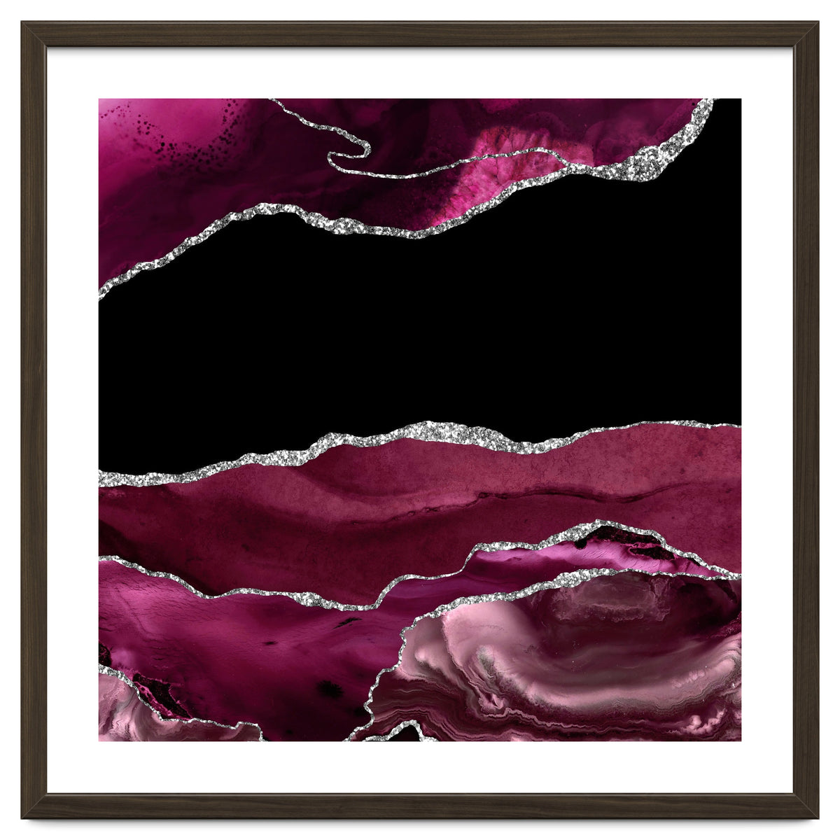 Burgundy & Silver Agate Texture 02