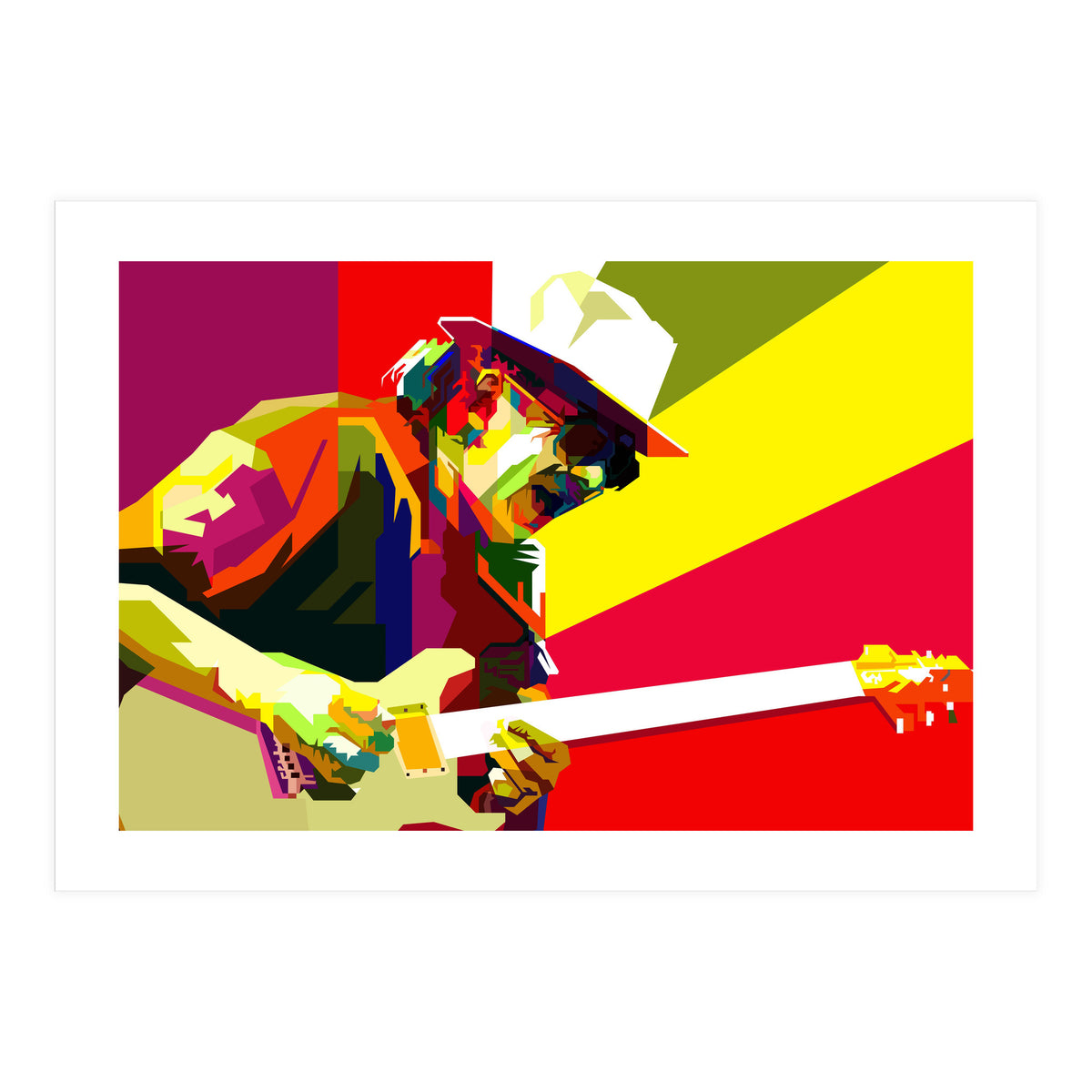 Carlos Santana Latin Guitarist Pop Art Wpap (Print Only)